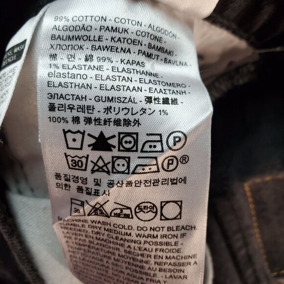 Levis Jeans Mens 34x30 502 Black Tapered Fit Stretch Cotton Denim - Picture 3 of 11